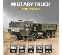Fayee 1/12 2.4G 6WD 20km/h Remote Control Military Truck US Army Military Truck RTR Model Outdoor Vehicle Gift for Adult Kid Boy