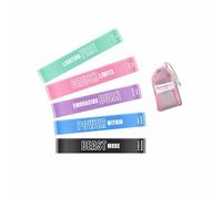FayeFit Resistance Bands for Working Out - Exercise Bands Resistance Loops, Workout Bands, Physical Therapy Bands. Set of 5 Stretch Bands for Exercise at Home + Carry Bag. Legs, Booty, Arms.