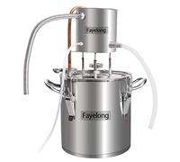 Fayelong Moonshine Still 12L/3Gal Stainless Steel Denatured Alcohol Canning Kit Ethanol Vodka Copper Still Water Distiller Home Brewing Kit (12L/3Gal)