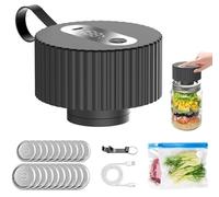 Fayelong Upgraded Smart 3-in-1 Electric Mason Jar Vacuum Sealer Fits Both Wide & Regular Mouth Jars A Must-Have Tool for Mason Jars, Jar Vacuum Sealer