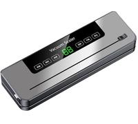 Fayelong Vacuum Sealer Machine for Food with Built-in Sliding Cutter and 10 Bags Automatic Food Sealer with Digital Timer, Dry/Moist Food Modes for Home Kitchen Use