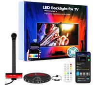 Fayerkar WiFi LED TV Backlights with Camera, Smart RGBIC TV Light for 55-75in TV, Viewing, Game