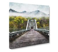 Fayette Station Bridge in West Virginia Canvas Print | Gallery Wrapped 30mm Frame Wall Art | 20x20 inches | Ready to Hang | Modern Cityscape Picture | Living Room Bedroom Lounge Office