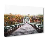 Fayette Station Bridge In West Virginia Canvas Print | Gallery Wrapped 30mm Frame Wall Art | 24x16 inches | Ready to Hang | Modern Cityscape Picture | Living Room Bedroom Lounge Office