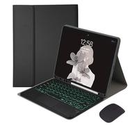 FAYGAOAI Keyboard Case for Samsung Galaxy Tab S11 Ultra 14.6'' 2025, 7 Color Backlit, Smart Trackpad, Magnetic Detachable Wireless Keyboard with S Pen Holder,Black