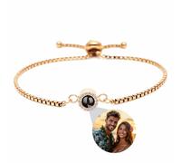 FAYHIJUN Personalized Photo Projection Bracelet, Custom Memorial Gift for Women, Men, Couples, Family, Dogs, Unique Keepsake for Mother's Day, Birthday, Christmas