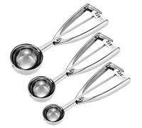 Fayomir Biscuit Scoop Set - Small / 1 Tbsp Medium / 2 Tbsp Large / 3 Tbsp - Ice Cream Scoop 18/8 Stainless Steel Dough Scoop/Cupcake Scoop/Melon Baller