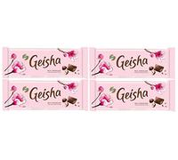 Fazer Geisha Milk Chocolate - Original Finnish Chocolate Bar 100g, 4-Pack