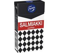 4 boxes x 40g of Fazer SALMIAKKI Salted Salmiak Salmiac Liquorice Licorice Pastilles Dragge Drops Sweets Candy