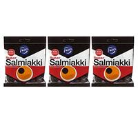Fazer Super Salmiakki - Original Finnish Salty Liquorice Pastilles Candy Sweets Bag 80g, 3-Pack