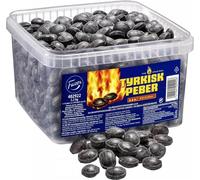 Fazer Tyrkisk Peber Original 2.2 KG Tub - Salty Liquorice Hard Candy - Scandinavian Sweets