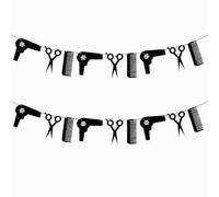 FAZHBARY 2 Pack Barbershop Garland Barber Theme Birthday Party Decorations Hair Stylist Salon Decorations Supplies