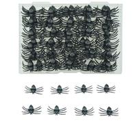 FAZHBARY 60 PCS Scary Plastic Spiders Small Fake Spider for Halloween Decorations