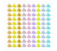 FAZHBARY 90 PCS Mini Resin Poop Colorful Tiny Poop Resin Figurines Bulk for Micro Garden Desktop Decorations