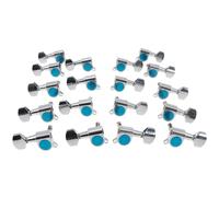 Fazley 10542 3x3 + 6x6 Double-Neck Guitar Machine Heads (Chrome)