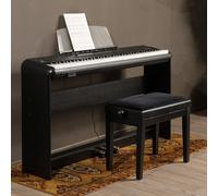 Fazley DP-250-BK Digital Piano with Stand and Bench (Black)