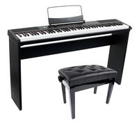 Fazley FSP-200-BK Digital Piano (Black) + Frame and Piano Bench
