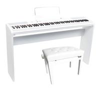 Fazley FSP-200-W Digital Piano + Stand and Piano Bench (White)
