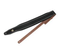 Fazley LETA PGSW2-BLK Wide Padded Leather Guitar Strap (Black)