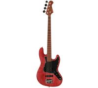 Fazley Outlaw Series Judge Plus Red Electric Bass Guitar with Gig Bag
