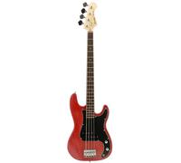 Fazley Outlaw Series Peacemaker Basic Red Electric Bass Guitar with Gig Bag