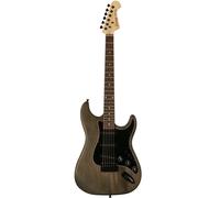 Fazley Outlaw Series Sheriff Basic SSS Black Electric Guitar with Gig Bag