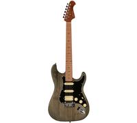 Fazley Outlaw Series Sheriff Plus HSS Black Electric Guitar with Gig Bag