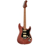 Fazley Outlaw Series Sheriff Plus HSS Brown Electric Guitar with Gig Bag