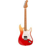 Fazley Sunrise Series Shore Red Sea Fade Electric Guitar with Deluxe Gig Bag