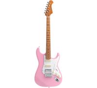 Fazley Sunset Series Dawn HSS Shell Pink Electric Guitar with Gig Bag