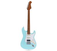 Fazley Sunset Series Dawn HSS Sky Blue Electric Guitar with Gig Bag