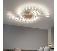 FAZRPIP 42-light Ceiling Light 84W Modern Flower Shape Ceiling Lamp For Living Room Bedroom Flush Mount Metal Acrylic Sputnik Firework Petal LED Lighting Fixture
