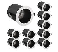 FAZRPIP 5pcs 10pcs LED Recessed Downlight 3W Small Spotlight Cutout Diameter 30mm Eyeball Retrofit Spotlight Deep Anti-Glare COB Spotlights Mini sink downlights