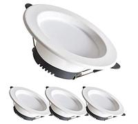 FAZRPIP 9W LED Downlight Recessed Ceiling Lamp led Flat Spot Lights Ultra-Thin Round Aluminum Alloy Recessed Lights Baffle Trim Panel Light embedded hole light