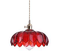 FAZRPIP Creative Glass Chandelier 1-light Fixture Colored Single Head Glass Pendant Light Fixtures For Restaurant Kitchen Island Breakfast Nook Decorative Lighting