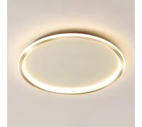 FAZRPIP Modern LED Ceiling Light, Gold Rings Flush Mount Ceiling Light,Close To Ceiling Light, Lighting Fixture Ceiling Lamp For Kitchen, Living Room, Bedroom, Dining Room, Dimmable Round Ceiling Lamp