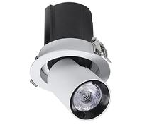 FAZRPIP Rotatable Spotlight LED Recessed Downlight Baffle Trim Recessed Gimbal Downlight 7W 10W 12W Telescopic Flat Spot Lights Simple Retrofit Installation No Flicker