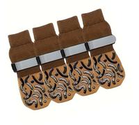 Fazvncv 4pack Pet Paws Covers Waterproof Dog Shoes with Antislip Pattern for Rainy Days Smooth Surfaces Elastics Dog Booties