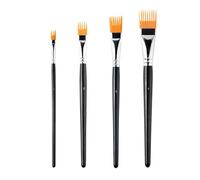 Fazvncv 4Pcs Artist Art Brush Multipurpose Flat Tip Watercolor Brush For Chinese Inks Wash Painting Detailing Blending Work