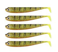 Fazvncv 5 Pieces T Tail Soft Baits 9.5cm Walleye Artificial Fishing Lures Premium Sinking Design Realistic Swimming Action T Tail Freshwater Fishing Baits