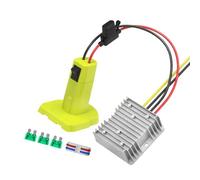 Fazvncv Battery Power Adapter for 12V Output, Direct Wire Converter with ABS Dock and Finned Metal Housing for Wiring Tasks