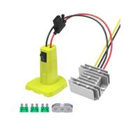 Fazvncv Battery Power Adapter for 12V Output, Direct Wire Converter with ABS Dock and Finned Metal Housing for Wiring Tasks