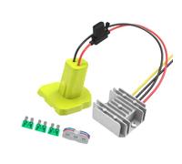 Fazvncv Battery Power Adapter for 12V Output, Direct Wire Converter with ABS Dock and Finned Metal Housing for Wiring Tasks