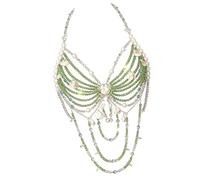 Fazvncv Colored Bead and Shell Body Jewelry Beach Vacation Body Chain Accessory for Resort Wear and Travel Photos Beach Vacation Accessory