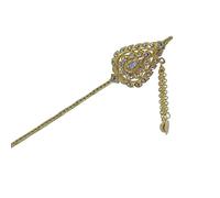 Fazvncv Gold Thai Hair Stick For Buns Silver Hair Fork Gold Hair Chopstick Thai Hair Pin Thai Traditional Gold Hair Stick