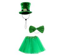 Fazvncv Irish Themed Geese Outfit for Patio Decoration Perfect for Patricks Day Celebration and Spring Parties Celebratory Geese Statue Outfit