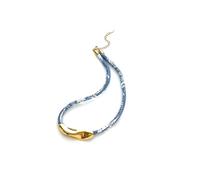 Fazvncv Minimalist Fabric Rope Necklace with Metallic Crosses Charm Lightweight Comfortable Stackable Clavicle Chain Jewelry Versatile Fashion Necklace