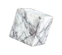 Fazvncv Natural Marble Stone Square Storage Container Empty Vessel Holder Cup for Desk Accessories and Home Styling Square Marble Container
