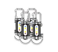 Fazvncv Pack of 4 Multifunctional Rechargeable Tiny Torches Keychain Plan As Primary Light Side Color Scheme Power Institution for Wilderness Expeditions Keychain Light