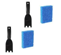 Fazvncv Professional Grills Clearing Set Feature a Sturdy Nylon Scrapers and 4 Absorbent Sponges Ideal for Grills Polyamide Grill Scraper